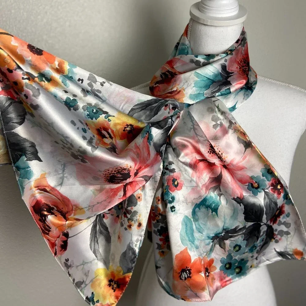 NWOT Floral Large Scarf 28